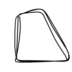 Vector hand drawn boxes, empty picture frame, black outline, rectangle or square shape. 