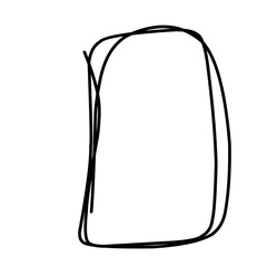 Vector hand drawn boxes, empty picture frame, black outline, rectangle or square shape. 