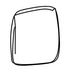 Vector hand drawn boxes, empty picture frame, black outline, rectangle or square shape. 