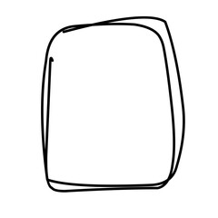 Vector hand drawn boxes, empty picture frame, black outline, rectangle or square shape. 