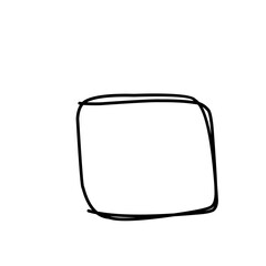 Vector hand drawn boxes, empty picture frame, black outline, rectangle or square shape. 