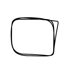 Vector hand drawn boxes, empty picture frame, black outline, rectangle or square shape. 