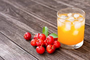 glass of acerola cherry juice