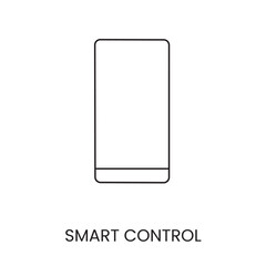 Vector line icon of smart control technology for lighting