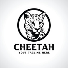 Fototapeta na wymiar Cheetah Logo Design Minimal Modern Cheetah Logo Design 