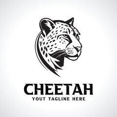 Fototapeta na wymiar Cheetah Logo Design Minimal Modern Cheetah Logo Design 