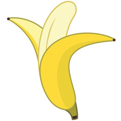 Banana peeled of icon illustration