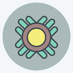 Icon Symbol. related to American Indigenous symbol. color mate style. simple design editable