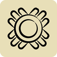 Icon Symbol. related to American Indigenous symbol. hand drawn style. simple design editable