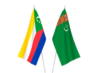 Turkmenistan and Union of the Comoros flags