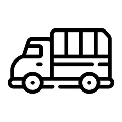 military truck Line Icon