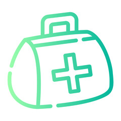first aid kit Line Gradient Icon