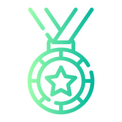 medal Line Gradient Icon