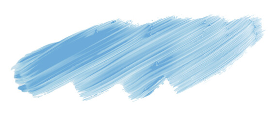 Shiny light blue brush watercolor painting isolated on transparent background. watercolor png