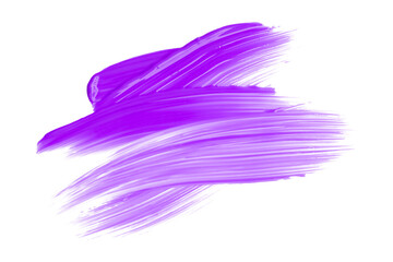 Shiny purple brush watercolor painting isolated on transparent background. watercolor png