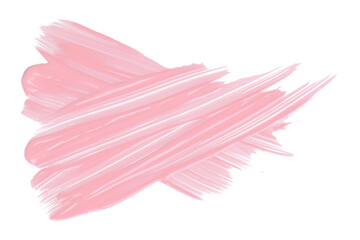 Shiny pink brush watercolor painting isolated on transparent background. watercolor png