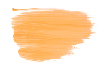 Shiny orange brush watercolor painting isolated on transparent background. watercolor png