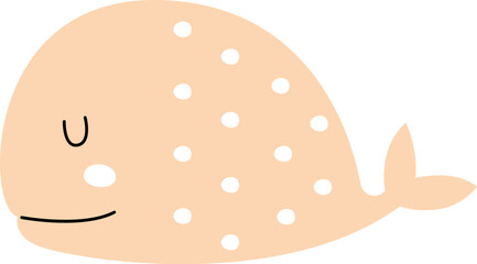 Childish Cartoon Whale