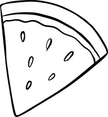 watermelon hand drawn simple minimal style