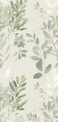 Green leaves decorations background. Generative Ai