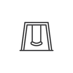 Children swing line icon