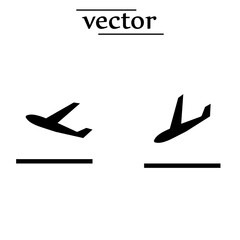 landing arrival icon vecttor illustration on white background..eps