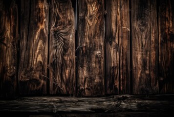 Capture the allure of elegance with these captivating dark wood background wallpapers, The rich tones and intricate grain patterns add depth and sophistication to any design,Illustration Generative AI