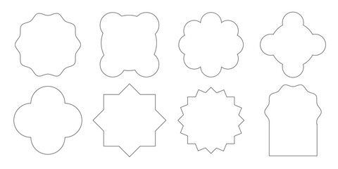 Fototapeta premium Set of classical frame black color