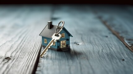 Rental  or sale of real estate and purchase of a house, housing, house keys. Generative AI - obrazy, fototapety, plakaty