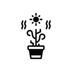 Black solid icon for dry 