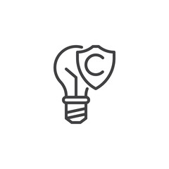 Intellectual property line icon