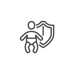 Baby Insurance line icon