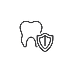 Dental insurance line icon