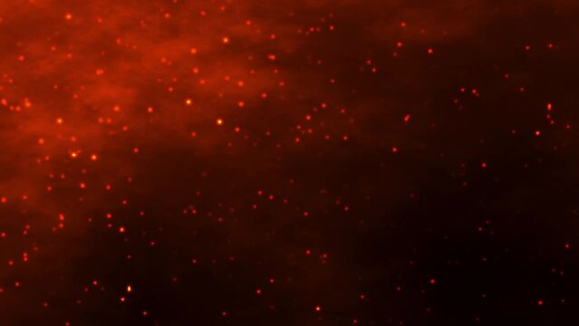 Fire and sparks embers particles over black bg, Fire is the rapid oxidation of a material