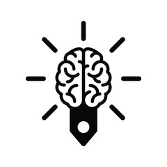 Brain, creative, logic icon.