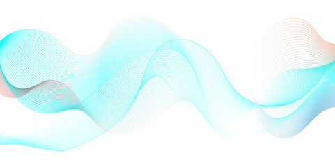 Abstract colorful blue blend wave lines and technology background. Modern blue flowing wave lines and glowing moving lines. Futuristic technology and sound wave lines background.