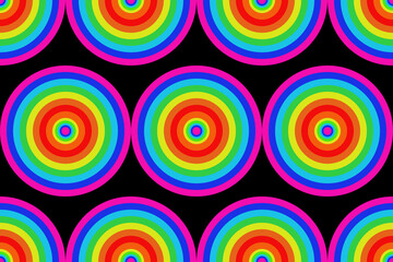 Pride month concept. LGBTQ symbol background. Colorful rainbow wallpaper. Pride LGBTQ+ flag. Rainbow round background.	