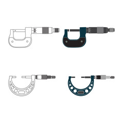 micrometer measuring instrument icon