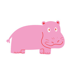 Cute Abstract Animal Collection_Hippo