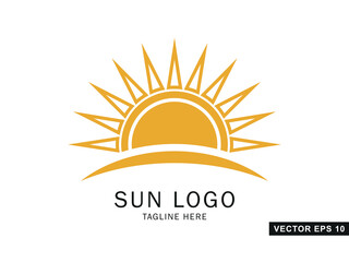 sun logo design template