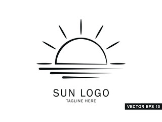 sun logo design template