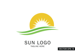 sun logo design template