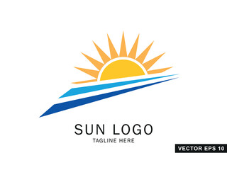 sun logo design template