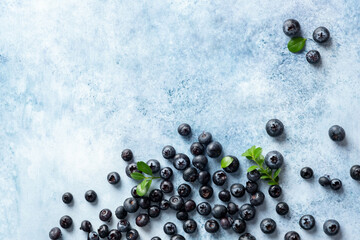 Fresh blueberry background. Texture blueberry berries close up