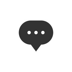 Chat speech bubble and dialog balloon filled style vector icon