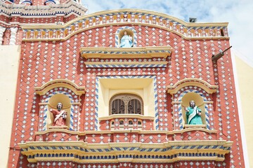 The ornate Templo de Santa Maria Tonantzintla in Cholula, Puebla, Mexico