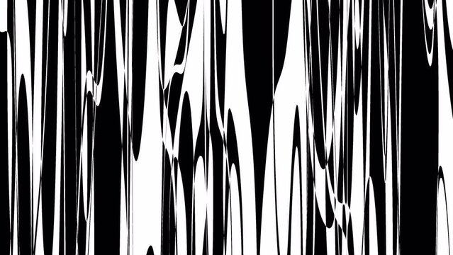 Black and white ink stream and spread vertically. 4K motion loop background.
