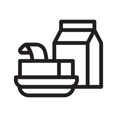 dairy line icon illustration vector graphic