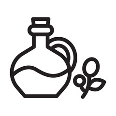 olive oil line icon illustration vector graphic