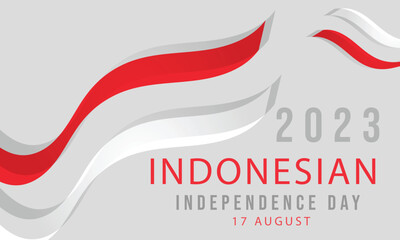 Happy independence day Indonesia. background, banner, card, poster, template. Vector illustration.